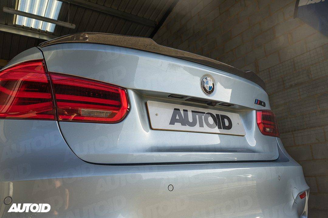 F30 F80 CS Style Pre-Preg Carbon Rear Spoiler Boot Lip by TRE - 2x2 Twill, Part No TRE-SP-F30