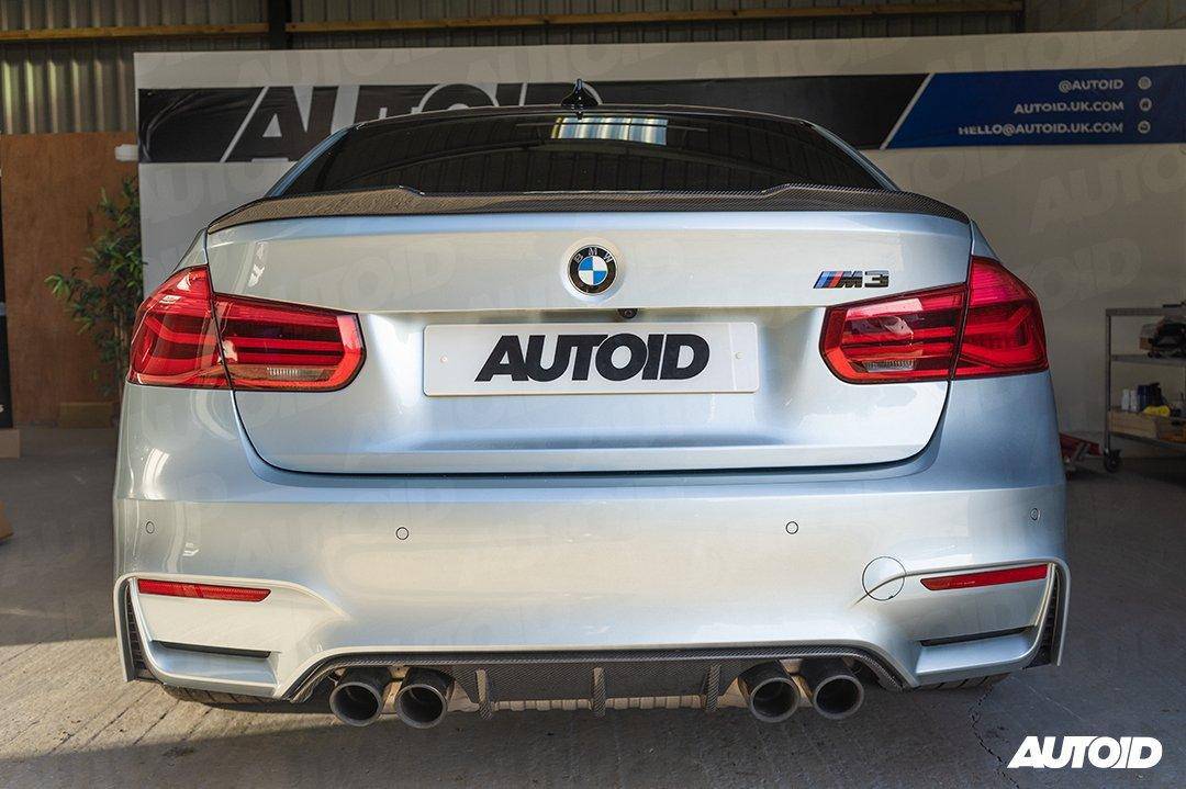 F30 F80 CS Style Pre-Preg Carbon Rear Spoiler Boot Lip by TRE - 2x2 Twill, Part No TRE-SP-F30