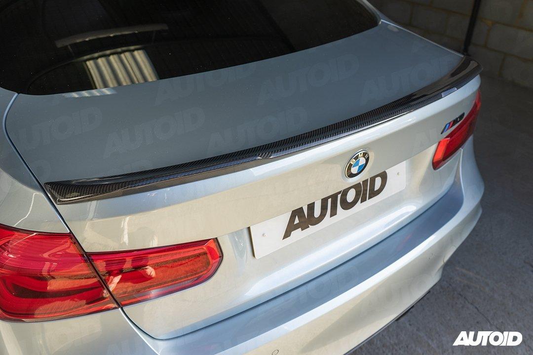 F30 F80 CS Style Pre-Preg Carbon Rear Spoiler Boot Lip by TRE - 2x2 Twill, Part No TRE-SP-F30