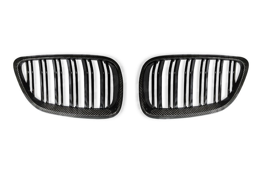 F22 F23 F87 BMW Double Slat Carbon Fibre Kidney Grilles AU-BF22FGDSCFA