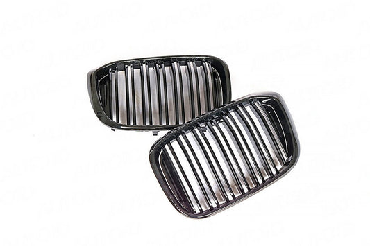 BMW G01 G02 F97 F98 Gloss Black Double Slat Kidney Grilles AU-BG012FGDSGB
