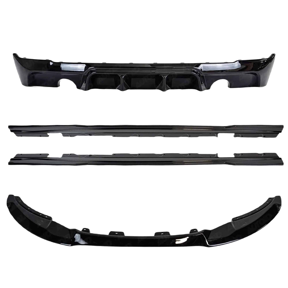 F22 F23 BMW 2 Series ZAERO EVO-1 Gloss Black Body Kit - Front Splitter Side Skirts Rear Diffuser