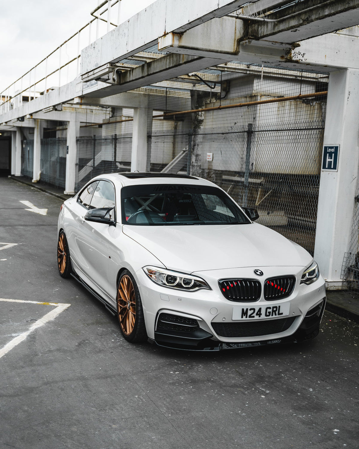 F22 F23 BMW 2 Series ZAERO EVO-1 Gloss Black Body Kit - Front Splitter Side Skirts Rear Diffuser