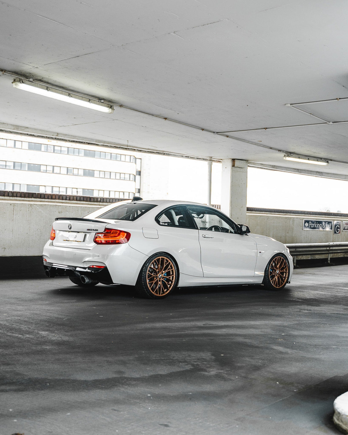 F22 F23 BMW 2 Series ZAERO EVO-1 Gloss Black Body Kit - Front Splitter Side Skirts Rear Diffuser