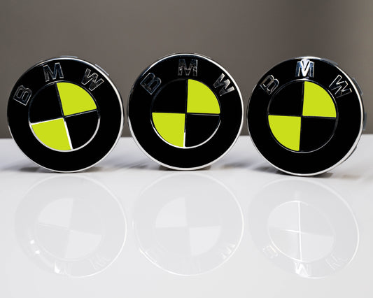 BMW E30 E36 E46 E90 F30 G20 X1-X7 Roundel Badge Overlays, Gloss Vinyl