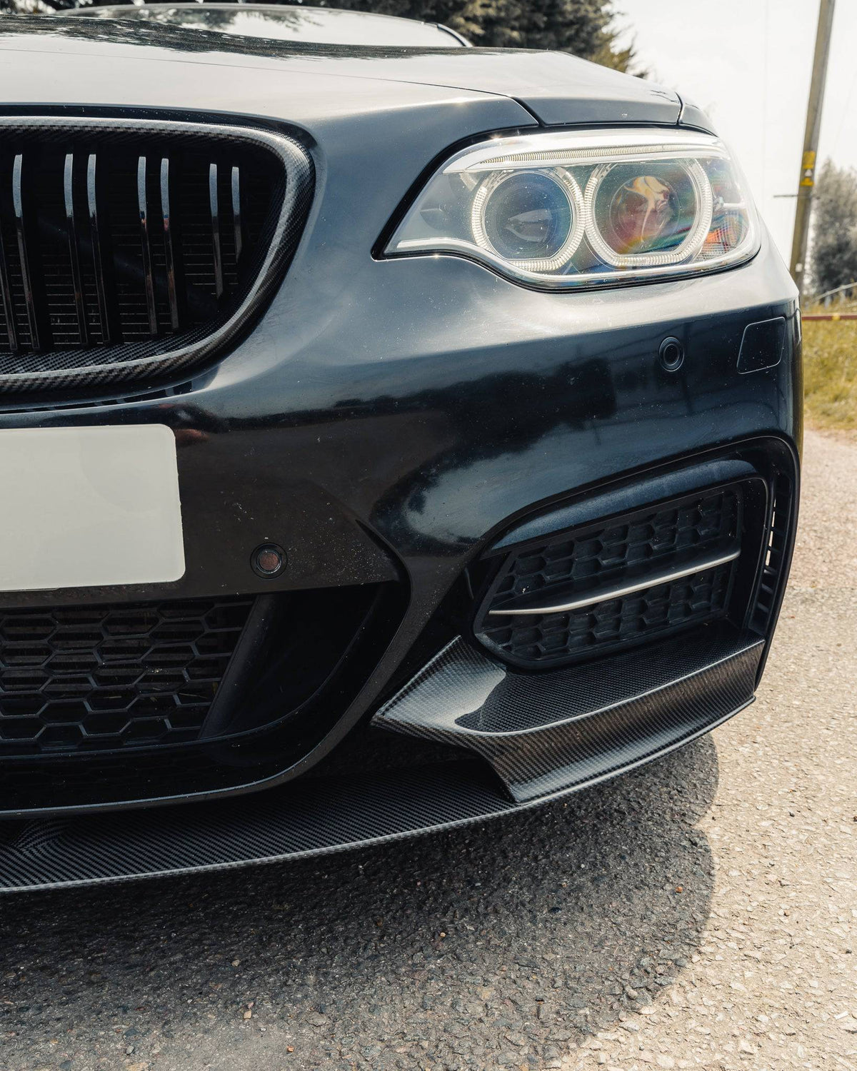 F22 BMW 2 Series Carbon Fibre Body Kit - Front Splitter Rear Diffuser Spoiler Grilles Mirror Covers