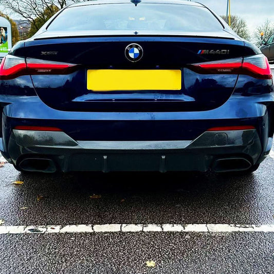 BMW G22 G23 Carbon Fibre Rear Diffuser CuzRace-DIFF-G22-01