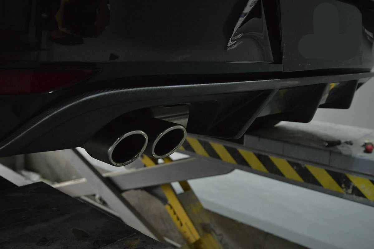 VW Golf MK7 R 2014-2017 V-style carbon fibre rear diffuser