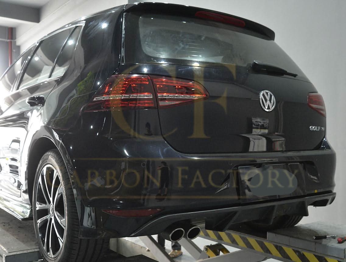 VW Golf MK7 R 2014-2017 V-style carbon fibre rear diffuser