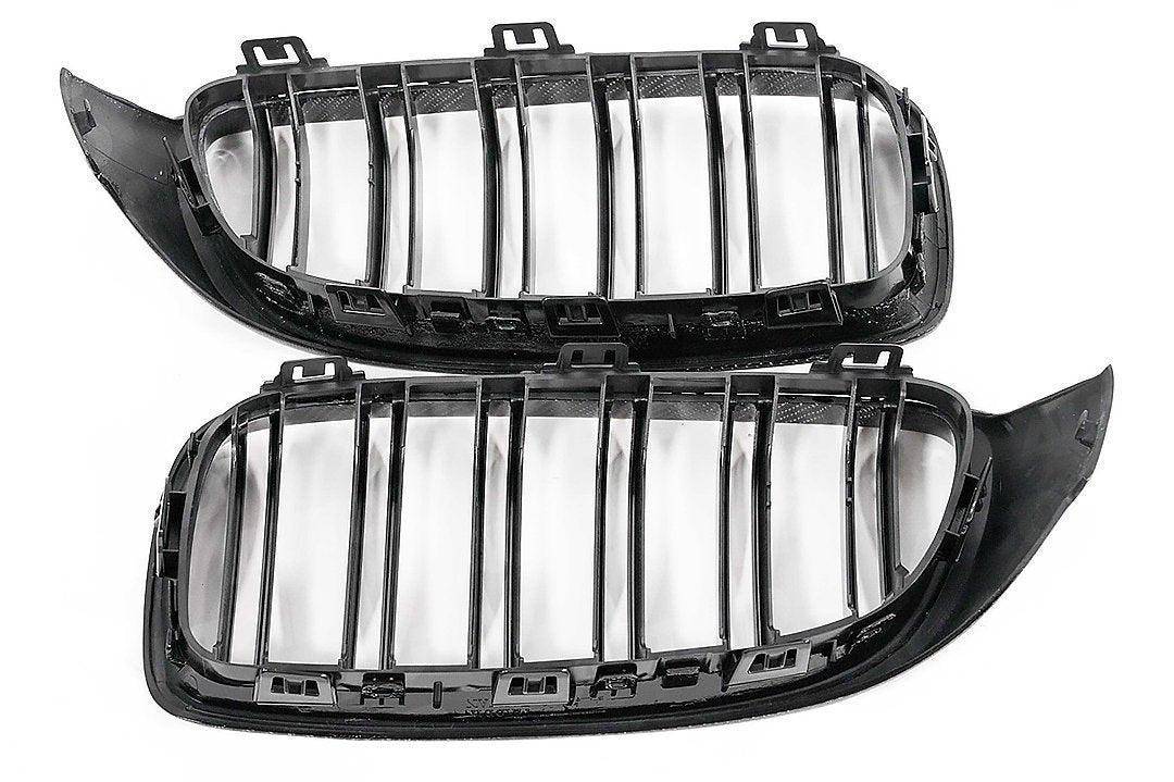 F32 F33 F80 F82 F83 BMW Carbon Fibre Double Slat Kidney Grilles, Part No AUTOID-F82-GRIL