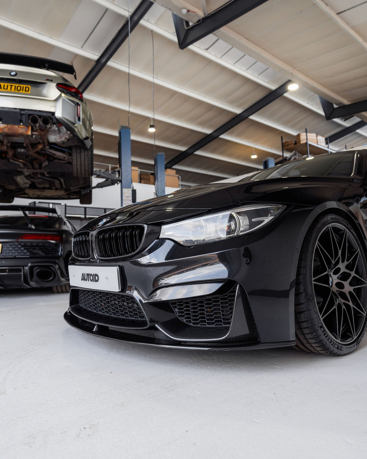 F32 F33 F80 F82 F83 BMW Carbon Fibre Double Slat Kidney Grilles, Part No AUTOID-F82-GRIL