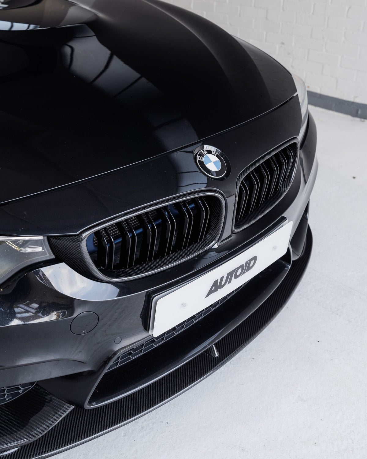 F32 F33 F80 F82 F83 BMW Carbon Fibre Double Slat Kidney Grilles, Part No AUTOID-F82-GRIL