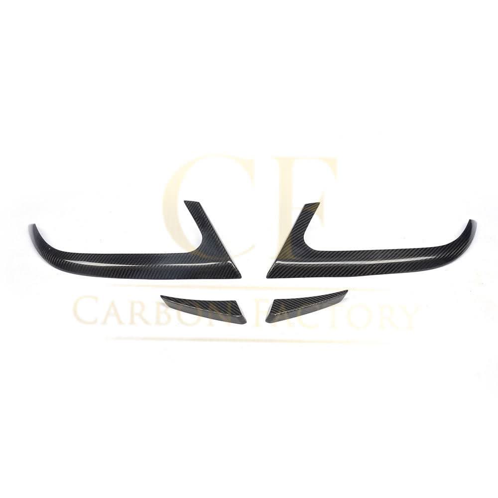 Mercedes W117 CLA 2013-2015 rear bumper trims (4-piece) carbon fibre