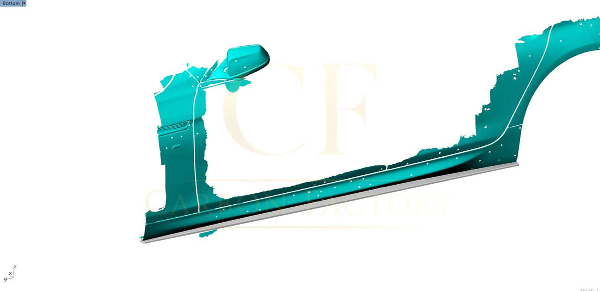 BMW F06 6 Series carbon side skirts, bolt-on fit