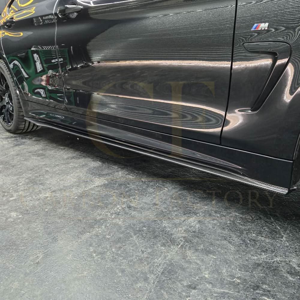 BMW F32 F33 F36 4 Series Carbon Fibre Side Skirts MP Style