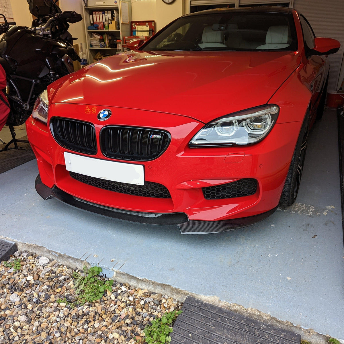 BMW F06 F12 F13 M6 V-style carbon fibre front splitter