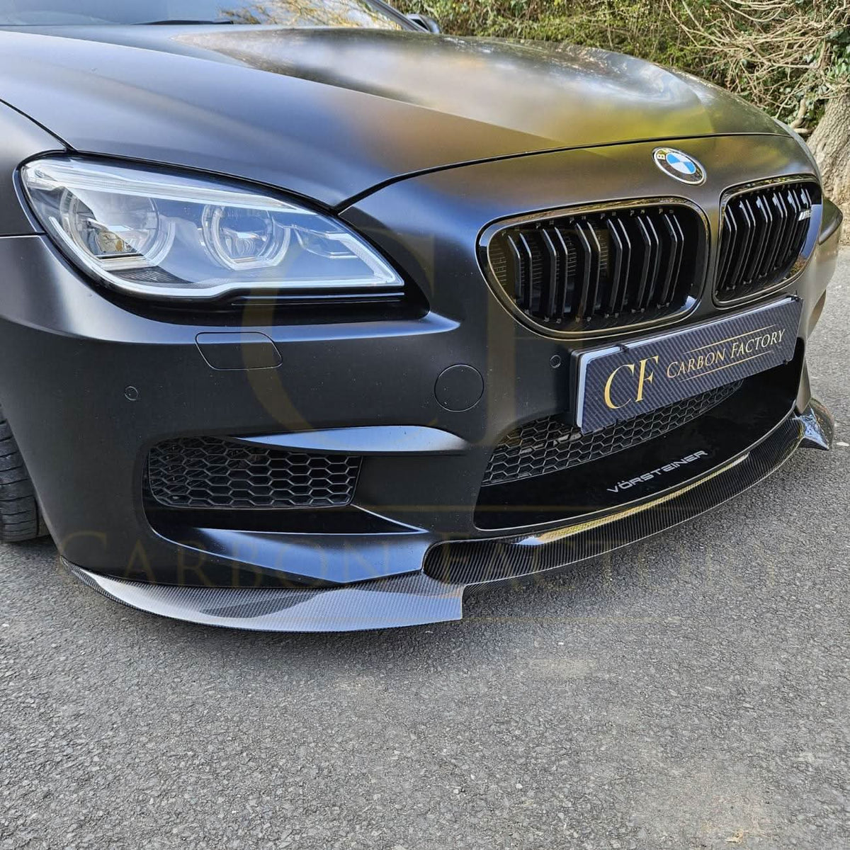 BMW F06 F12 F13 M6 V-style carbon fibre front splitter