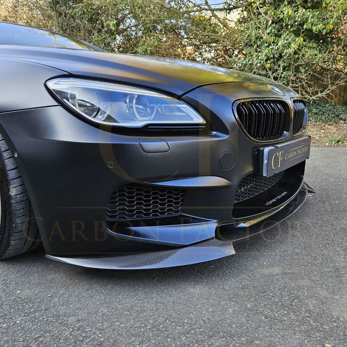 BMW F06 F12 F13 M6 V-style carbon fibre front splitter