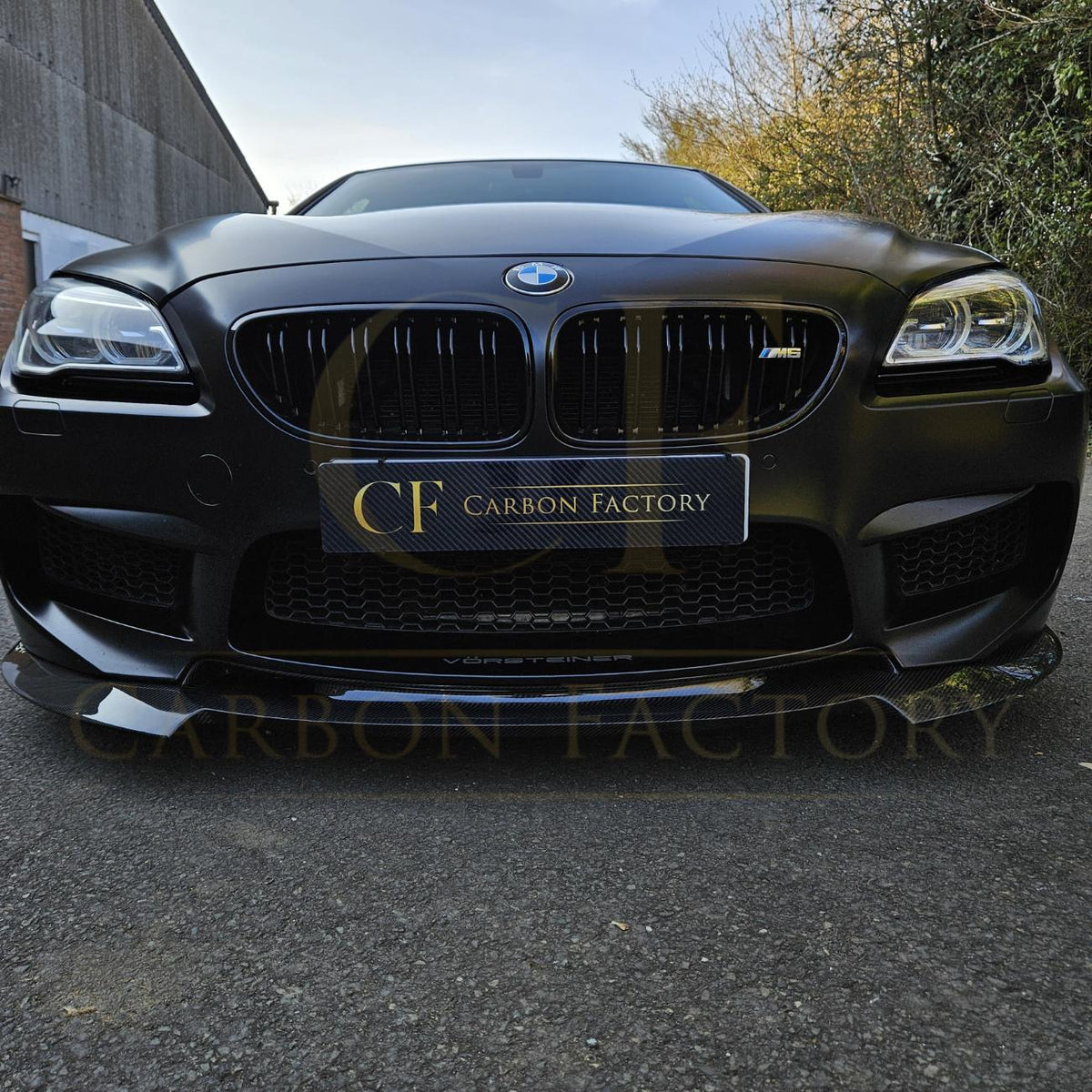 BMW F06 F12 F13 M6 V-style carbon fibre front splitter