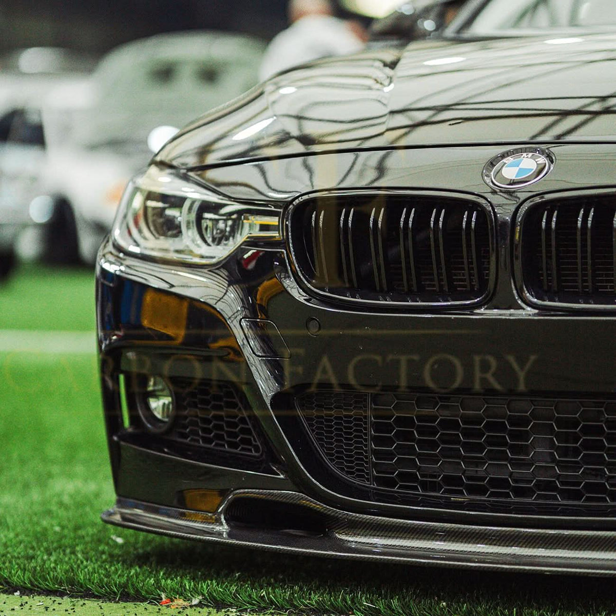BMW F30 F31 3 Series M Sport 2012-2019 V Style Carbon Fibre Front Splitter