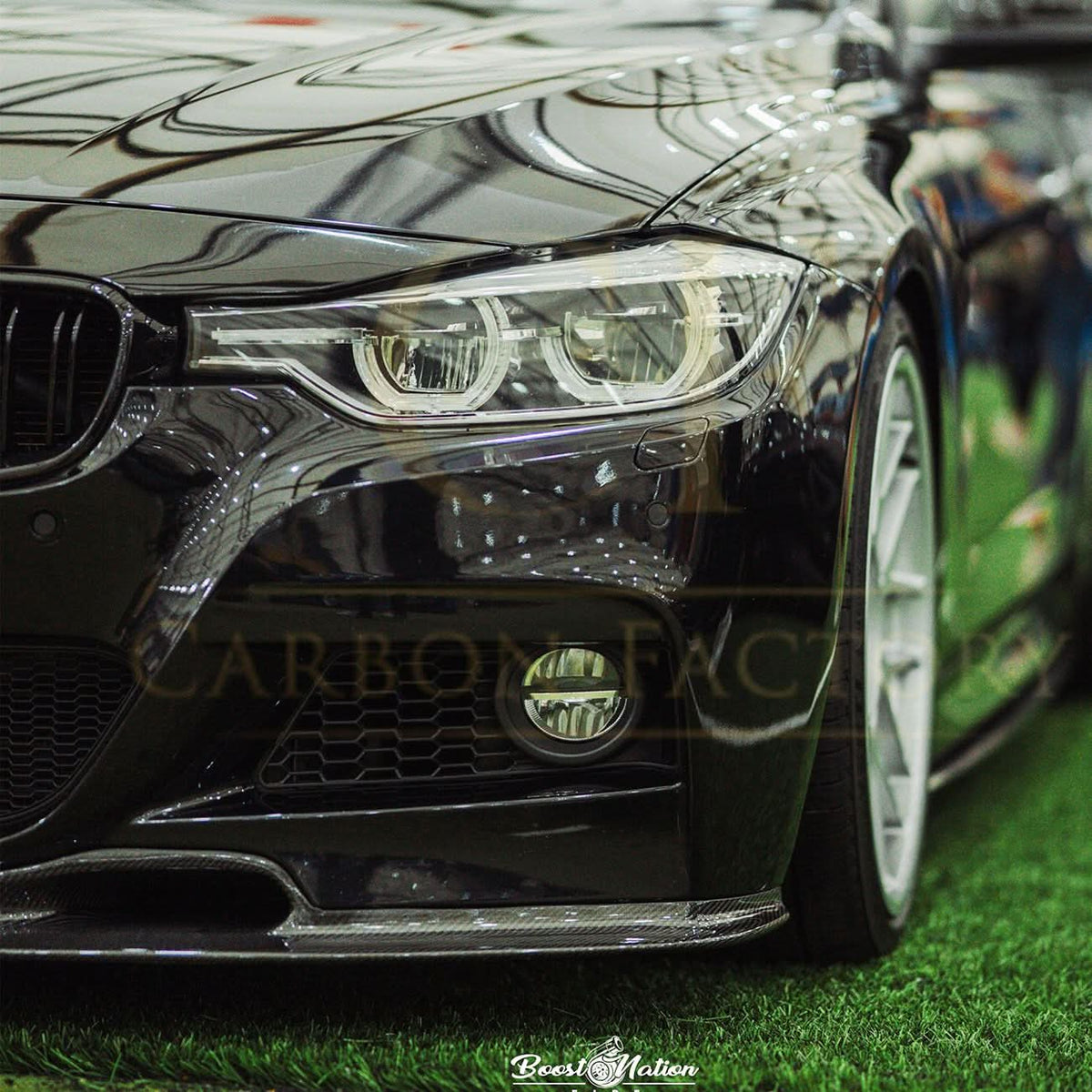 BMW F30 F31 3 Series M Sport 2012-2019 V Style Carbon Fibre Front Splitter