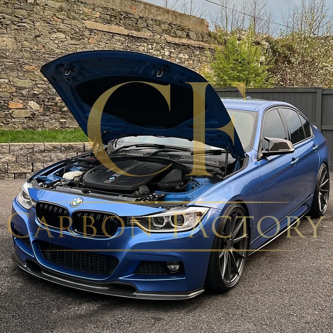 BMW F30 F31 3 Series M Sport 2012-2019 V Style Carbon Fibre Front Splitter