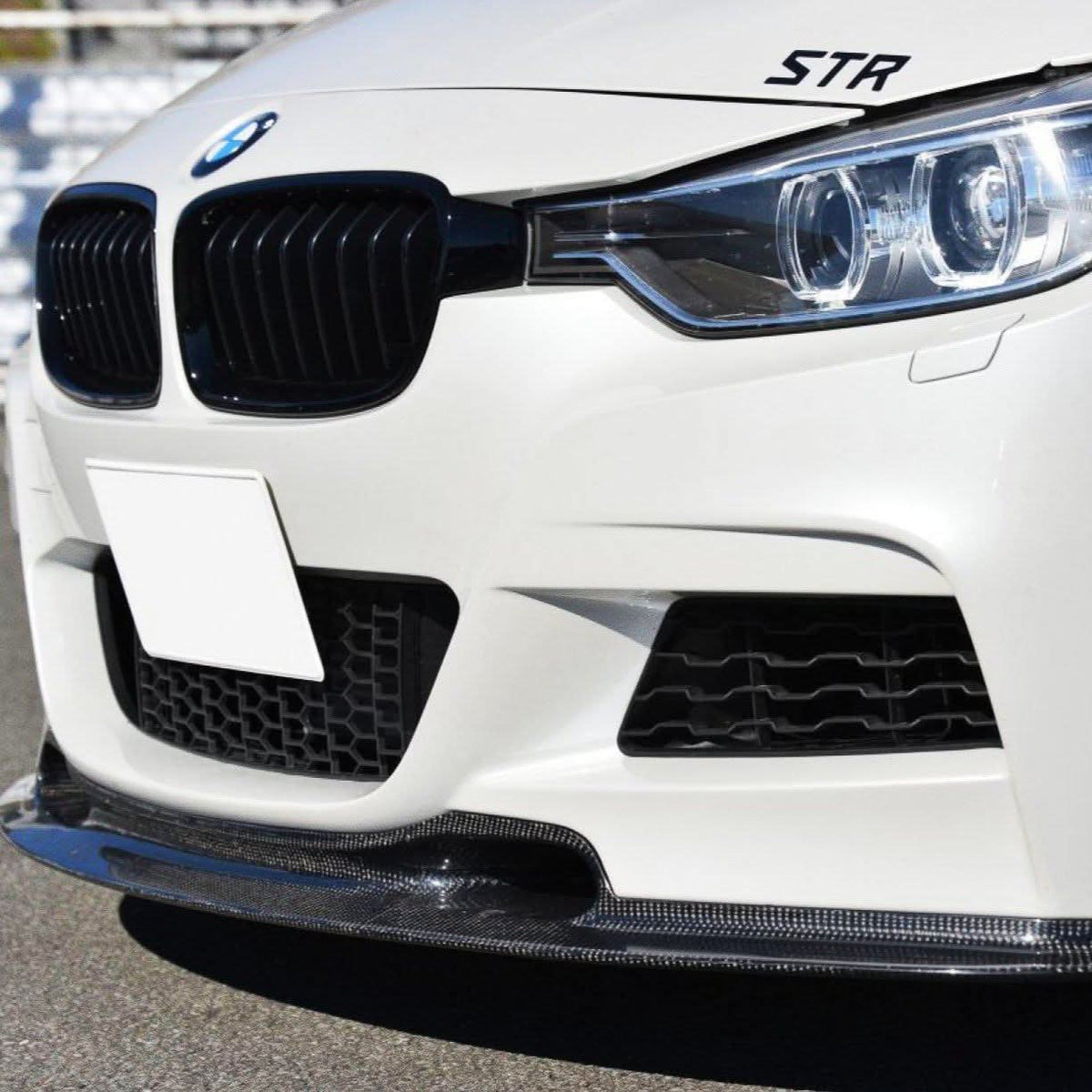 BMW F30 F31 3 Series M Sport 2012-2019 V Style Carbon Fibre Front Splitter