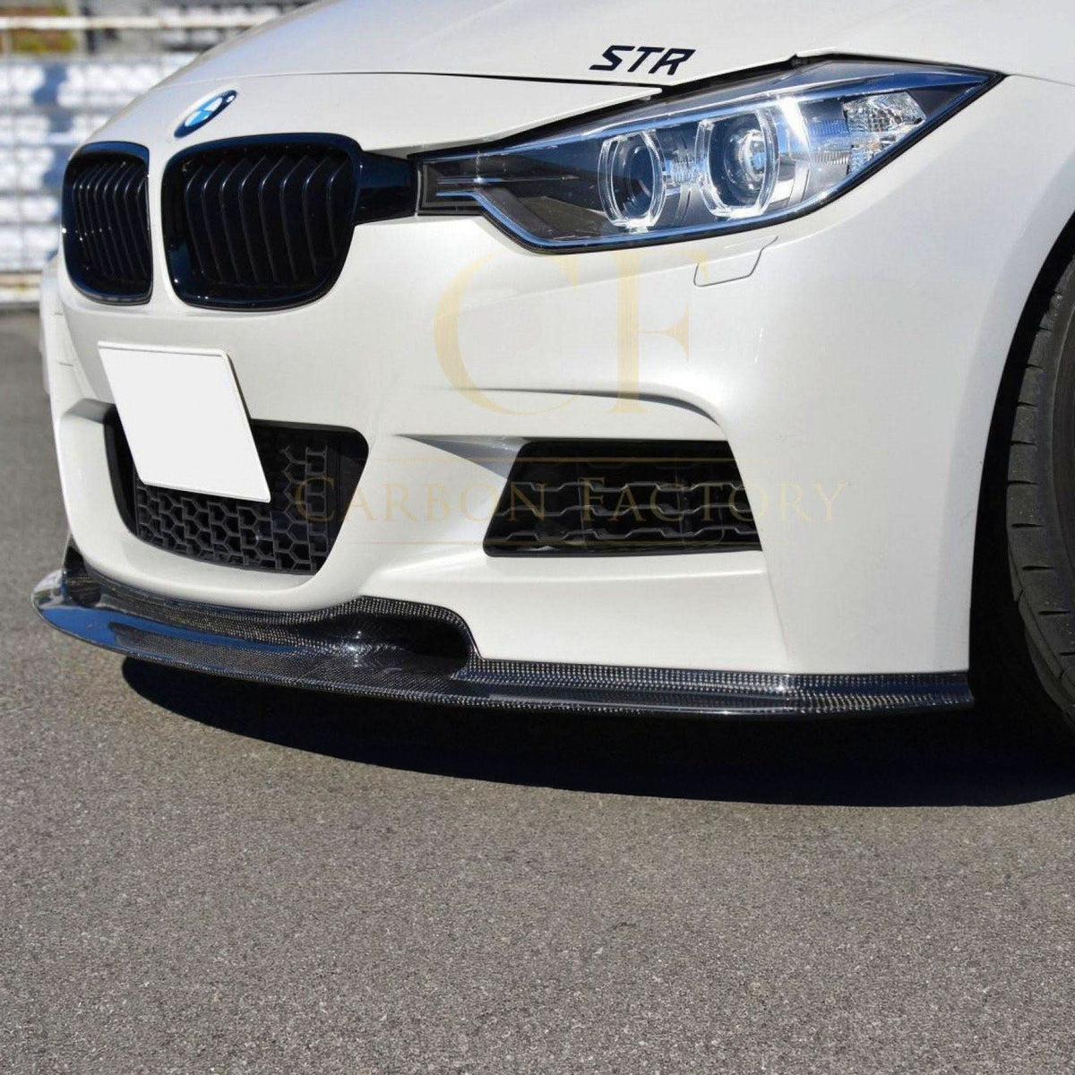 BMW F30 F31 3 Series M Sport 2012-2019 V Style Carbon Fibre Front Splitter