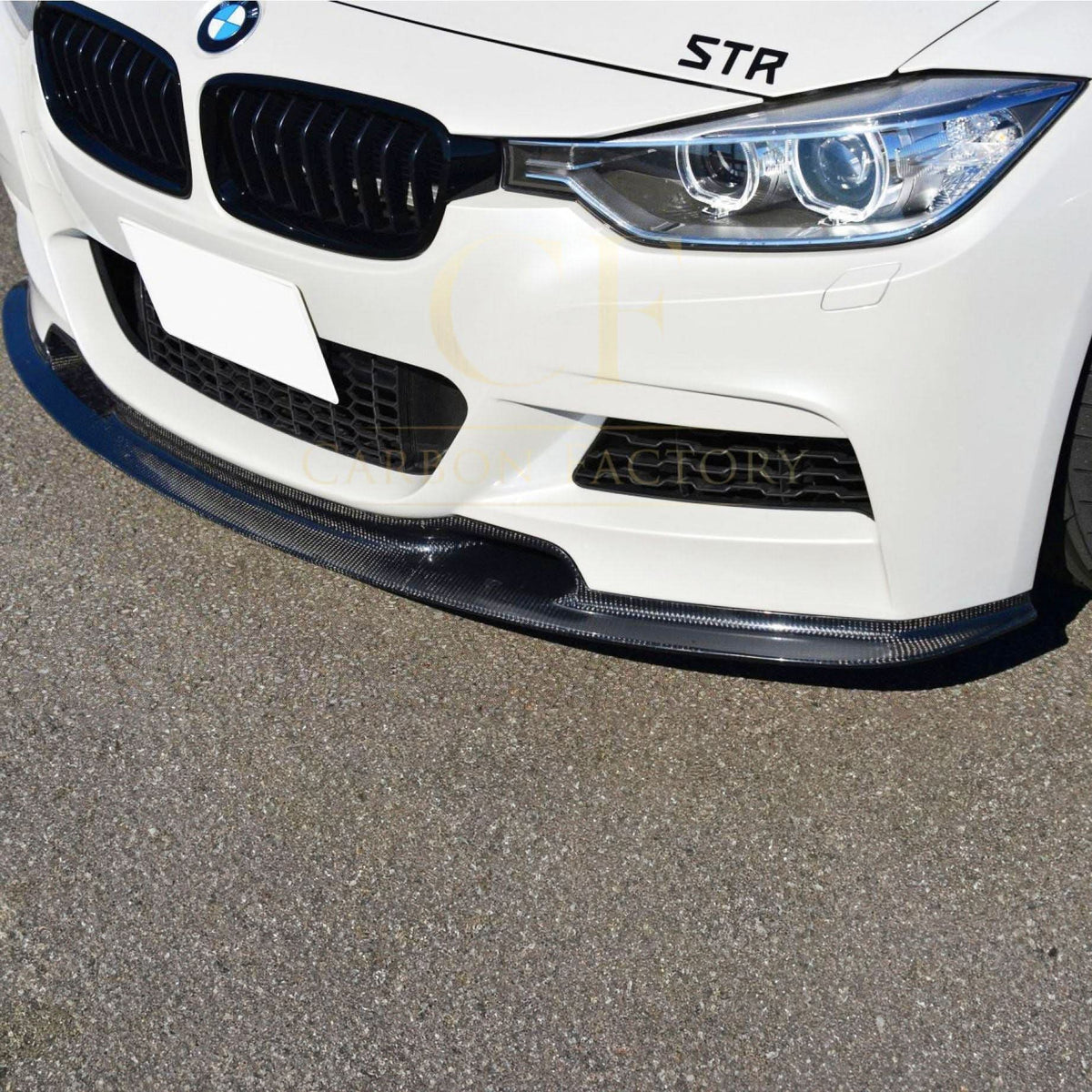 BMW F30 F31 3 Series M Sport 2012-2019 V Style Carbon Fibre Front Splitter