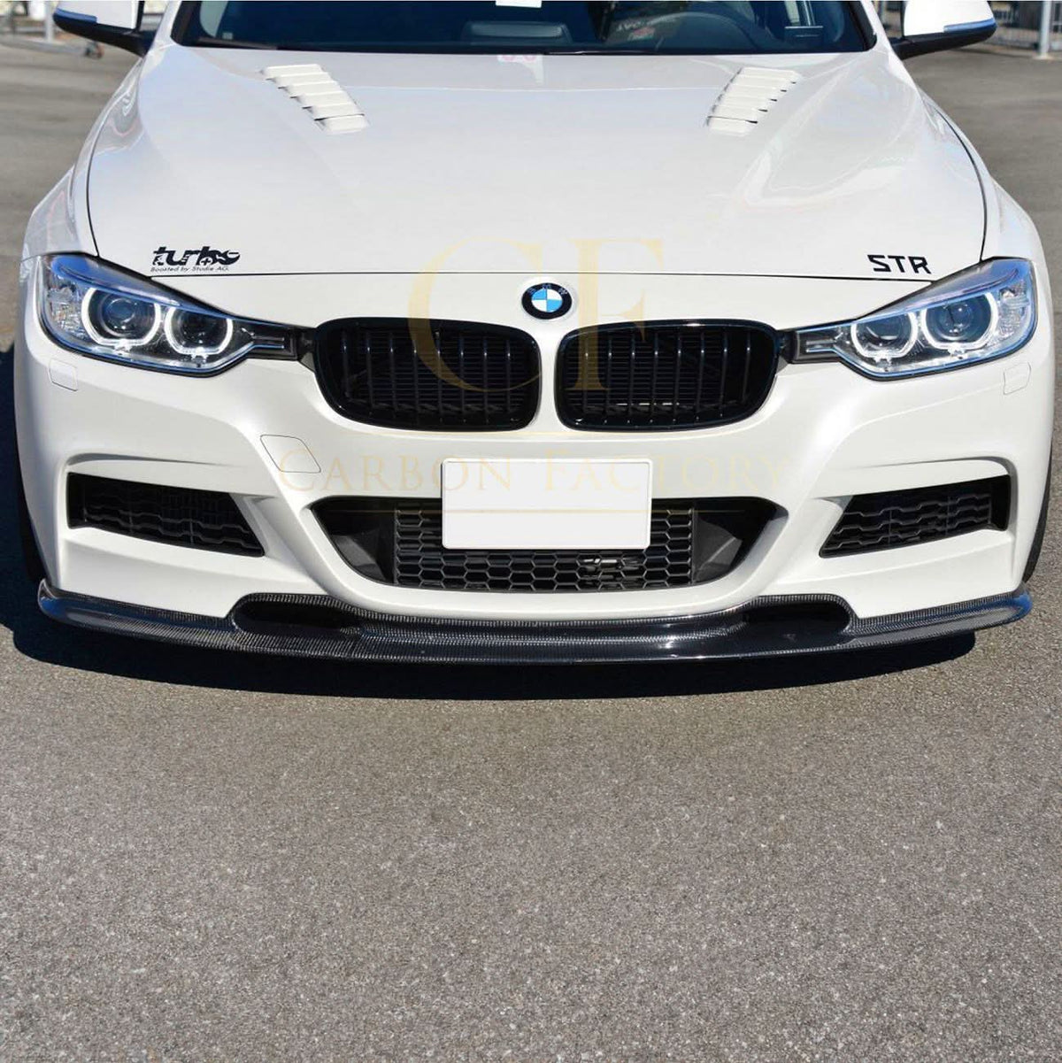 BMW F30 F31 3 Series M Sport 2012-2019 V Style Carbon Fibre Front Splitter