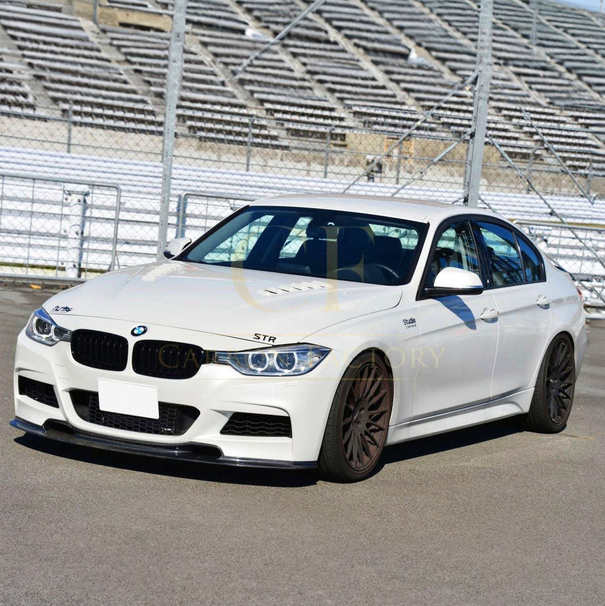 BMW F30 F31 3 Series M Sport 2012-2019 V Style Carbon Fibre Front Splitter