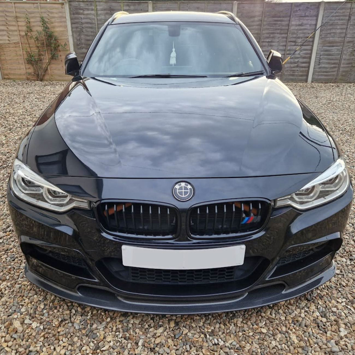 BMW F30 F31 3 Series M Sport 2012-2019 V Style Carbon Fibre Front Splitter