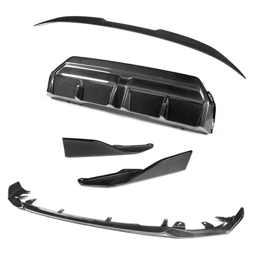 G42 2 Series Carbon Fibre Full Kit V Style MP Splitter Side Skirts Diffuser Spoiler CUZ-G42-VKIT
