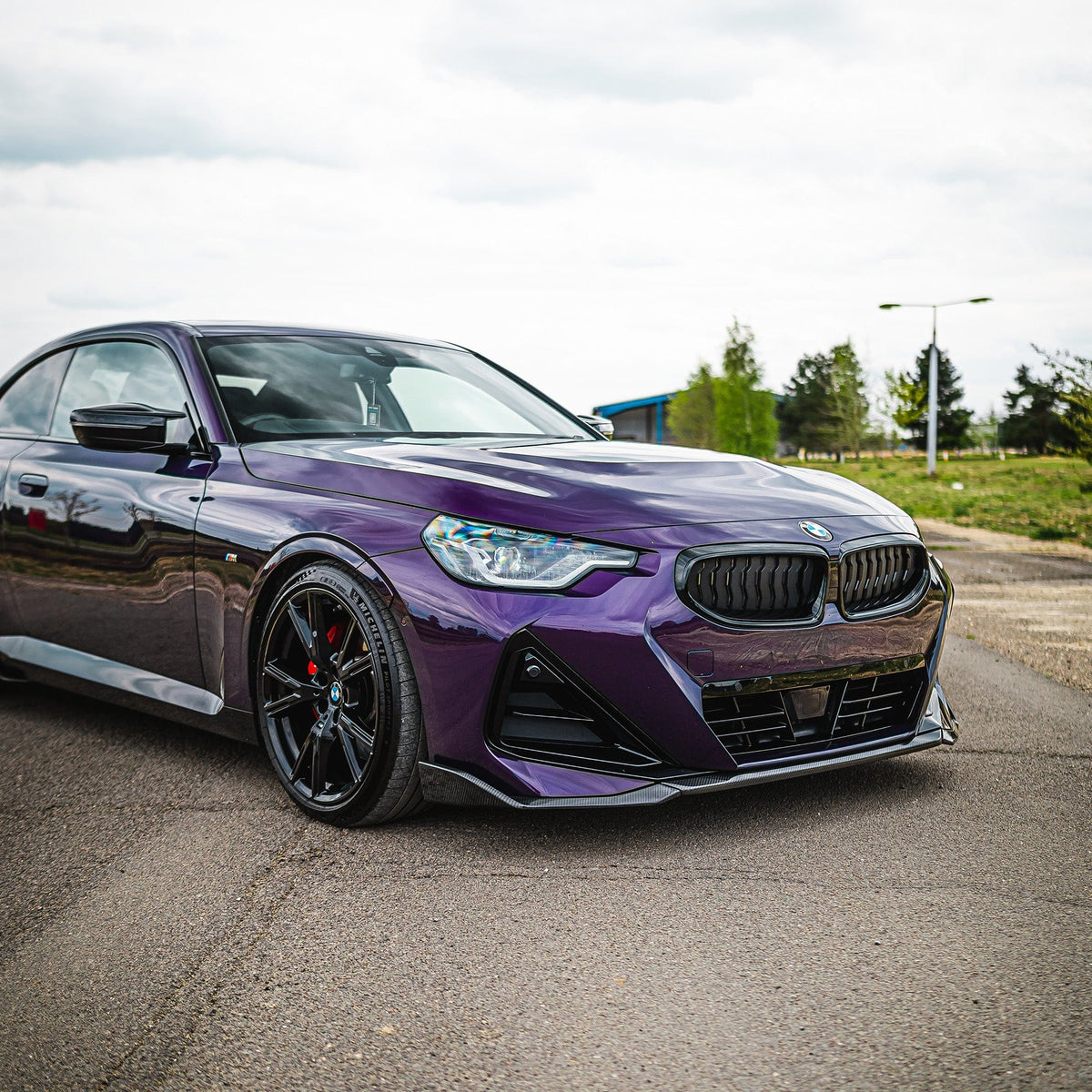 G42 2 Series Carbon Fibre Full Kit V Style MP Splitter Side Skirts Diffuser Spoiler CUZ-G42-VKIT