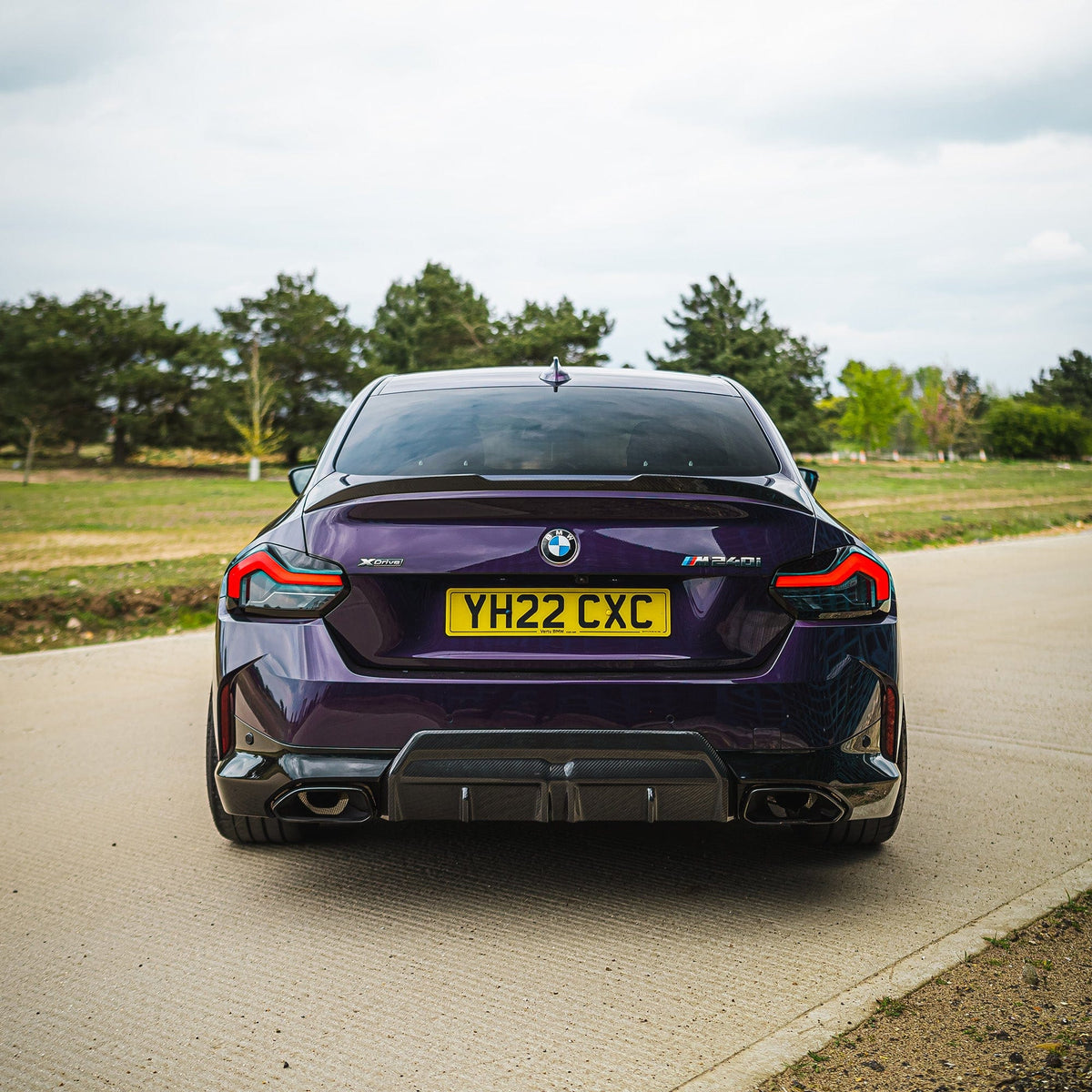G42 2 Series Carbon Fibre Full Kit V Style MP Splitter Side Skirts Diffuser Spoiler CUZ-G42-VKIT