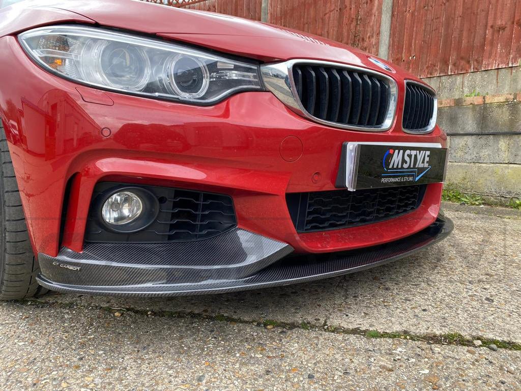 F32 F33 F36 4 Series MP-Style Carbon Fibre Front Splitter - CUZ-CF-F32SP