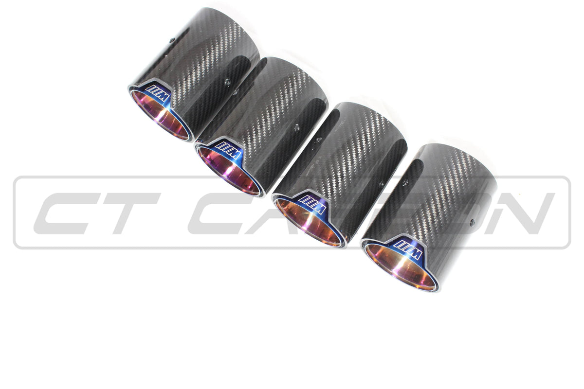 BMW F80 F82 F83 F87 F10 Carbon Fibre Exhaust Tips x4