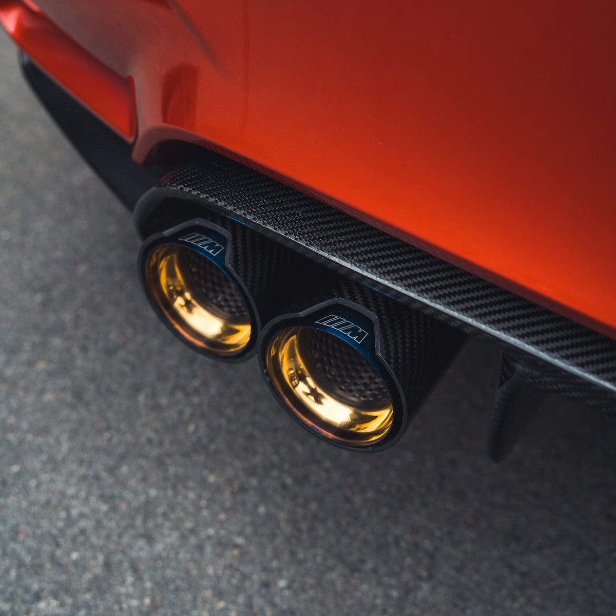 F80 F82 F83 F87 F10 BMW M Carbon Fibre Exhaust Tips Burnt Ends x4 - CT-CARBON-BE4