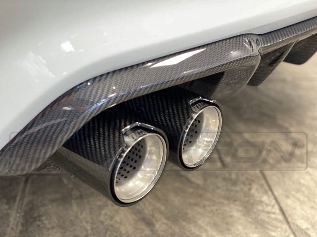 BMW F80 F82 F83 F87 F10 Carbon Fibre Exhaust Tips Chrome x4