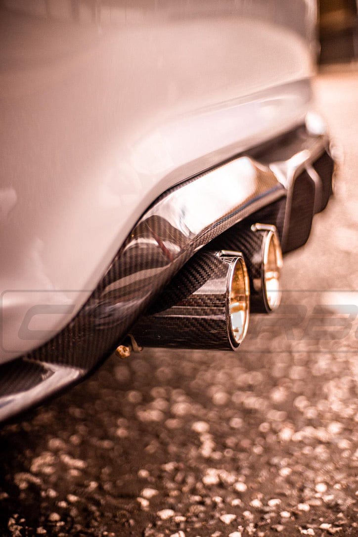 BMW F80 F82 F83 F87 F10 Carbon Fibre Exhaust Tips - Chrome x4