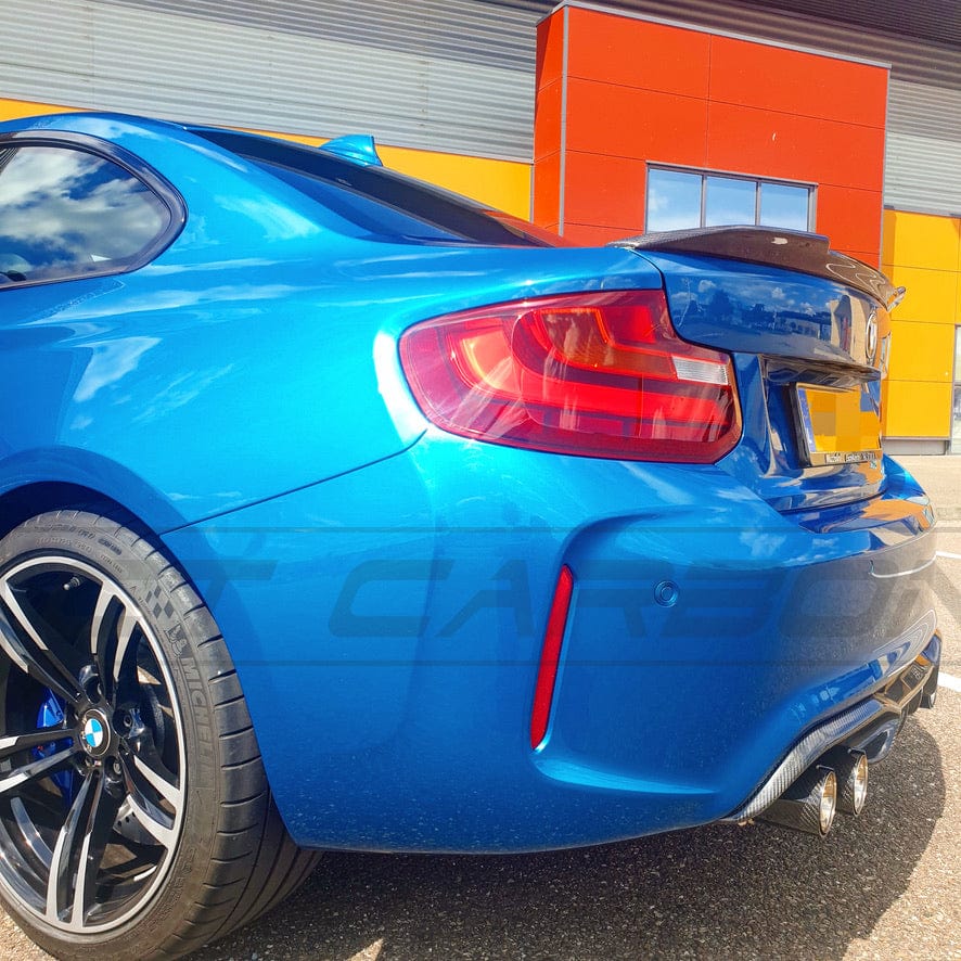 BMW F80 F82 F83 F87 F10 Carbon Fibre Exhaust Tips - Chrome x4
