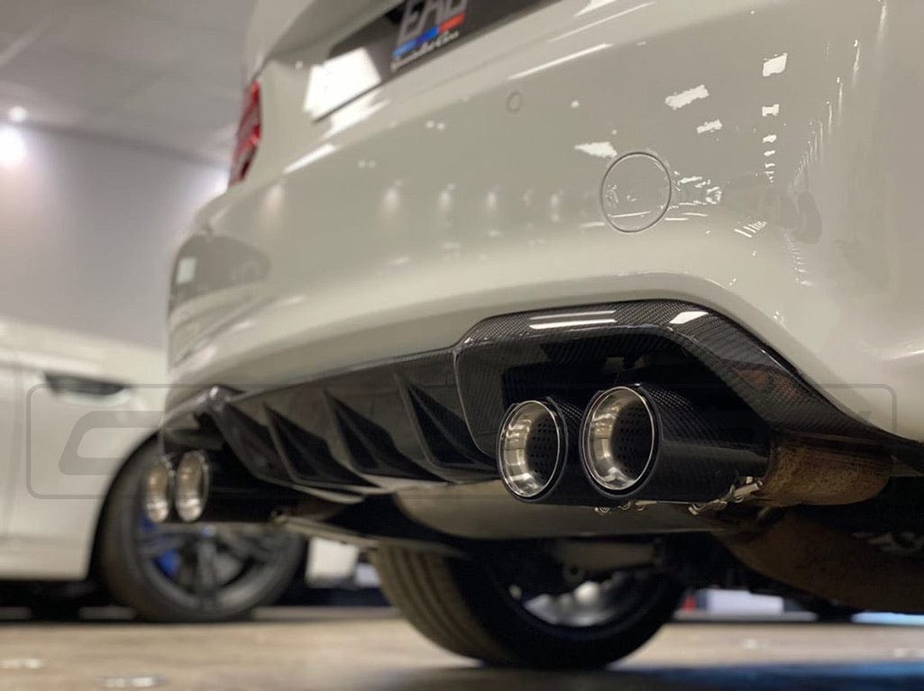 BMW F80 F82 F83 F87 F10 Carbon Fibre Exhaust Tips x4, Chrome