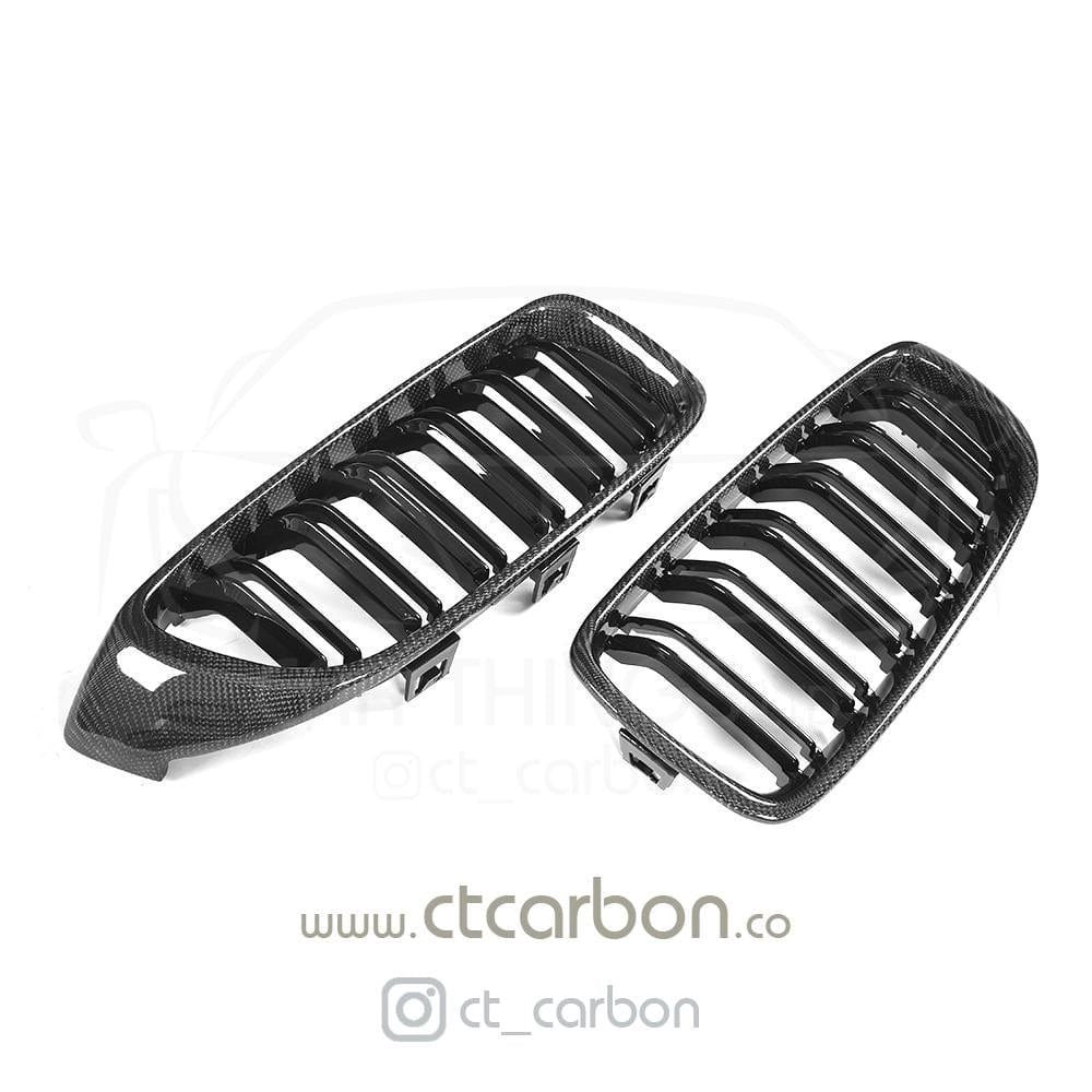 F80 F82 F83 BMW M3 M4 Carbon Fibre Grilles CT-CARBON-F80-GRIL
