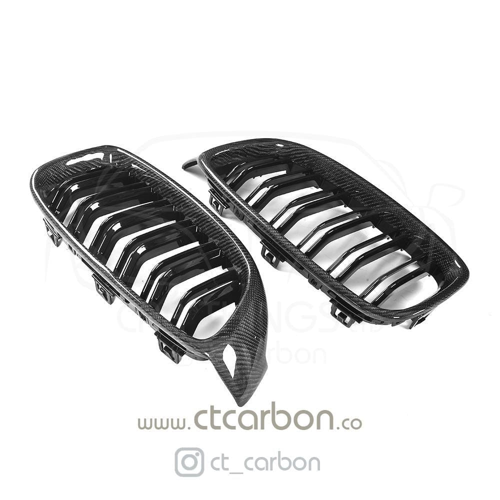 F80 F82 F83 BMW M3 M4 Carbon Fibre Grilles CT-CARBON-F80-GRIL