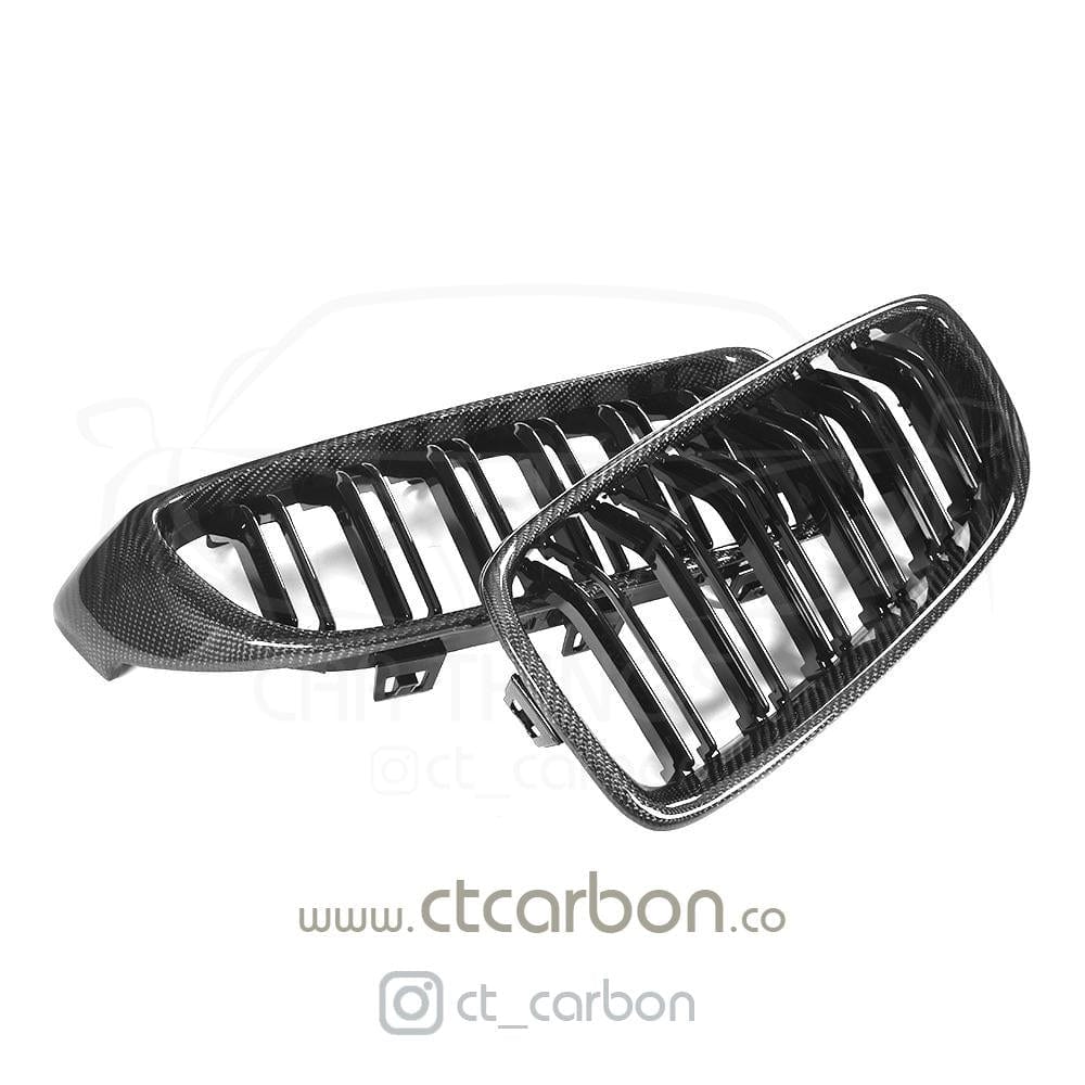 F80 F82 F83 BMW M3 M4 Carbon Fibre Grilles