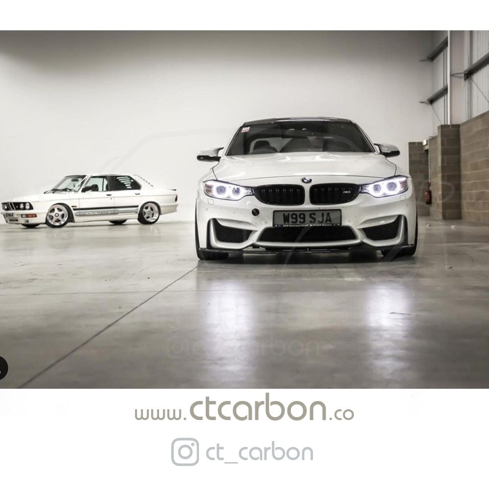 F80 F82 F83 BMW M3 M4 Carbon Fibre Front Splitter MP Style, No Canards - Cuz001