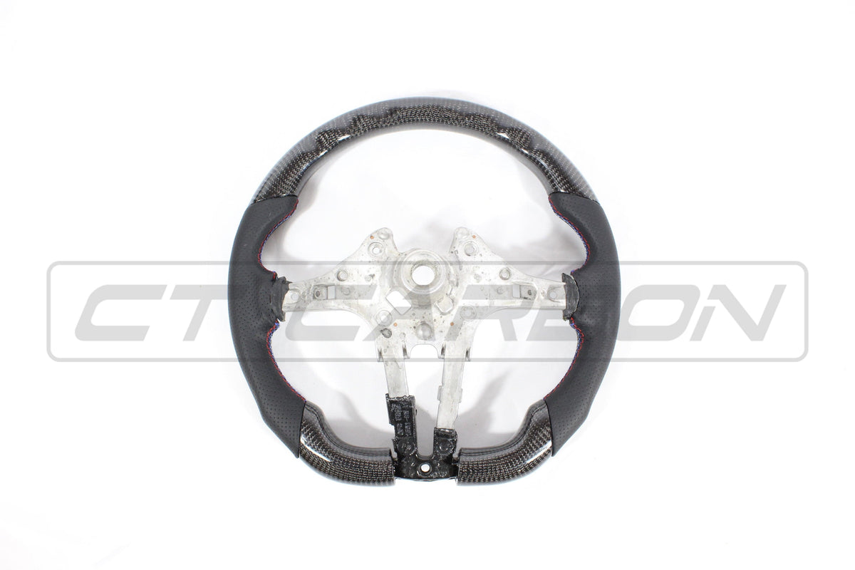 F80 F82 F87 BMW M3 M4 M2 Flat Bottom Steering Wheel CT Carbon Fibre, Part No CT-FB-BMW