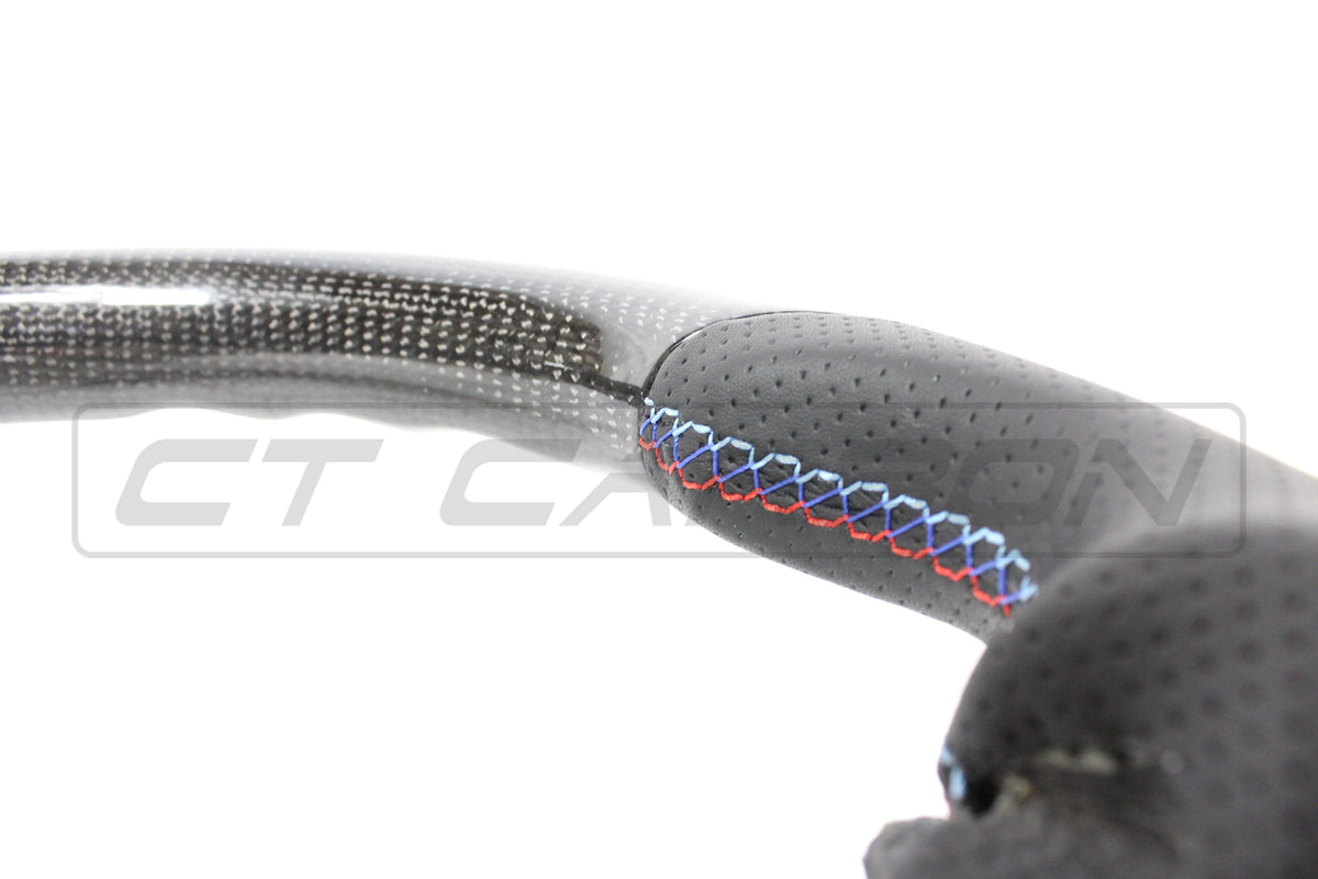 F80 F82 F87 BMW M3 M4 M2 Flat Bottom Steering Wheel CT Carbon Fibre, Part No CT-FB-BMW