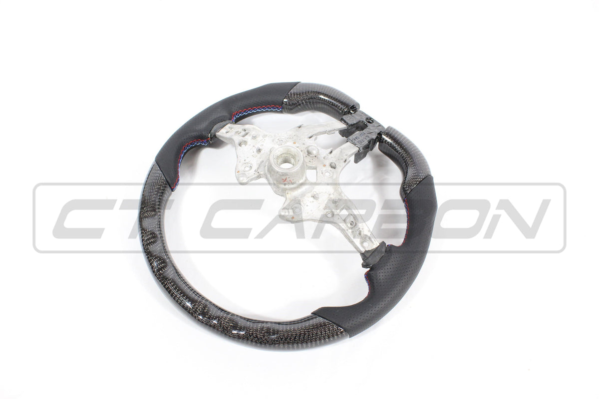 F80 F82 F87 BMW M3 M4 M2 Flat Bottom Steering Wheel CT Carbon Fibre, Part No CT-FB-BMW
