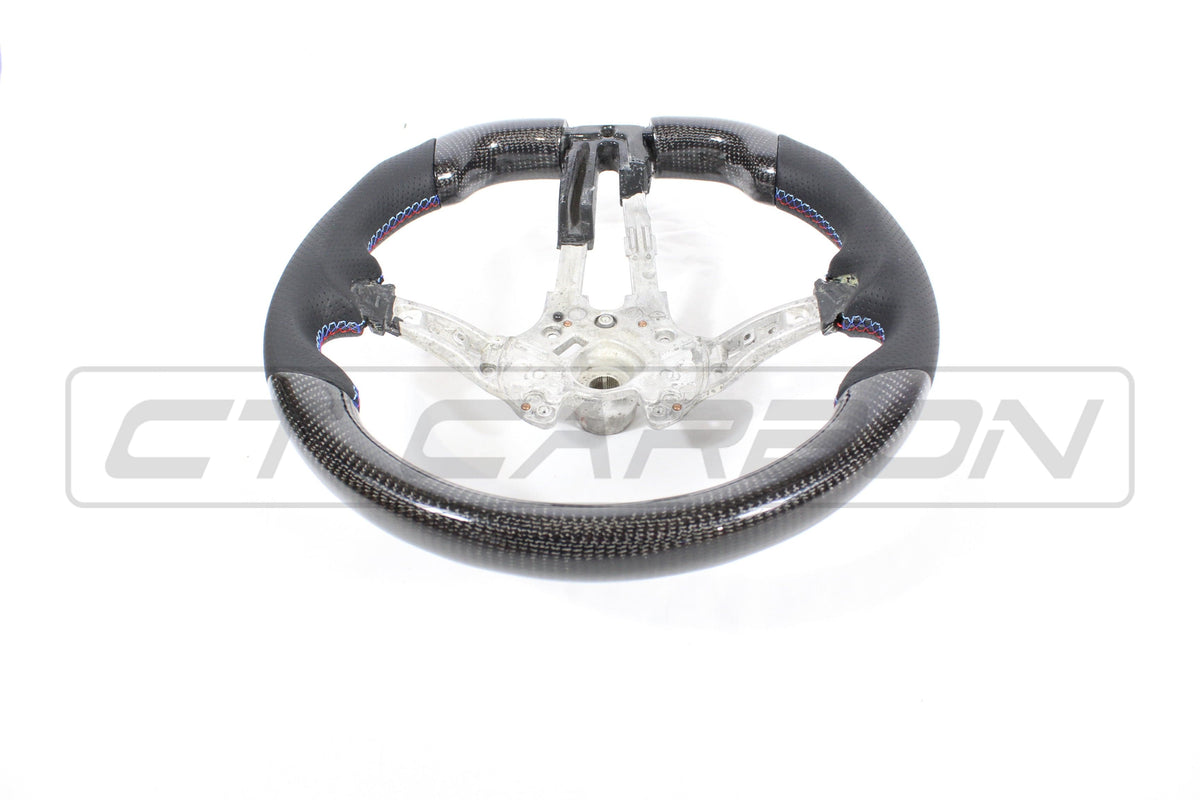 F80 F82 F87 BMW M3 M4 M2 Flat Bottom Steering Wheel CT Carbon Fibre, Part No CT-FB-BMW